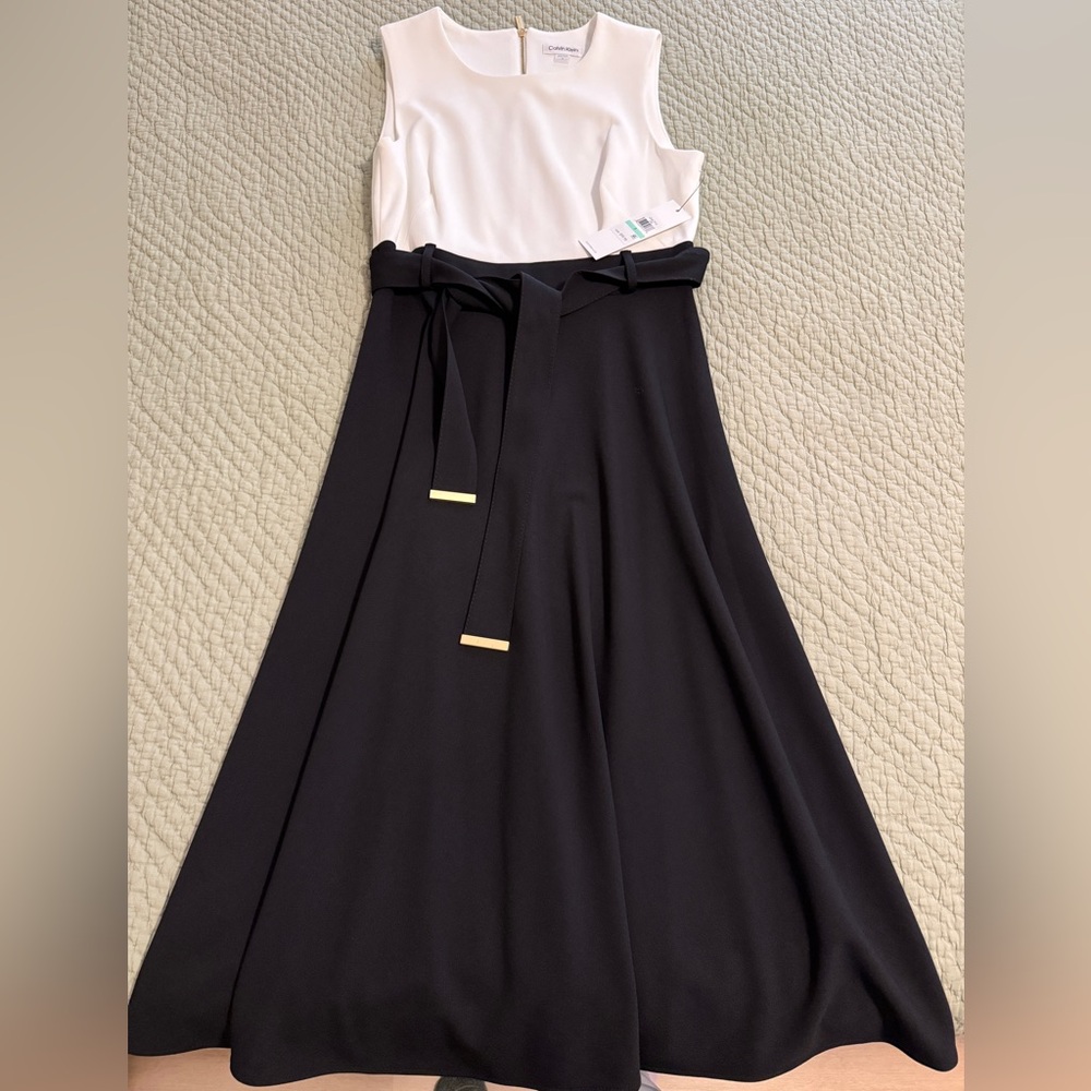 Calvin Klein Black and White Dress